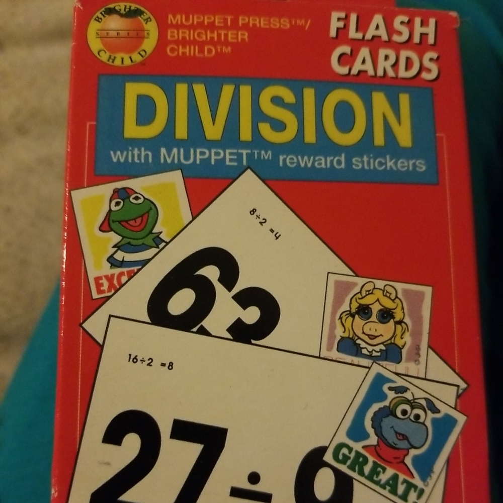 Brighter child muppets Division flash cards